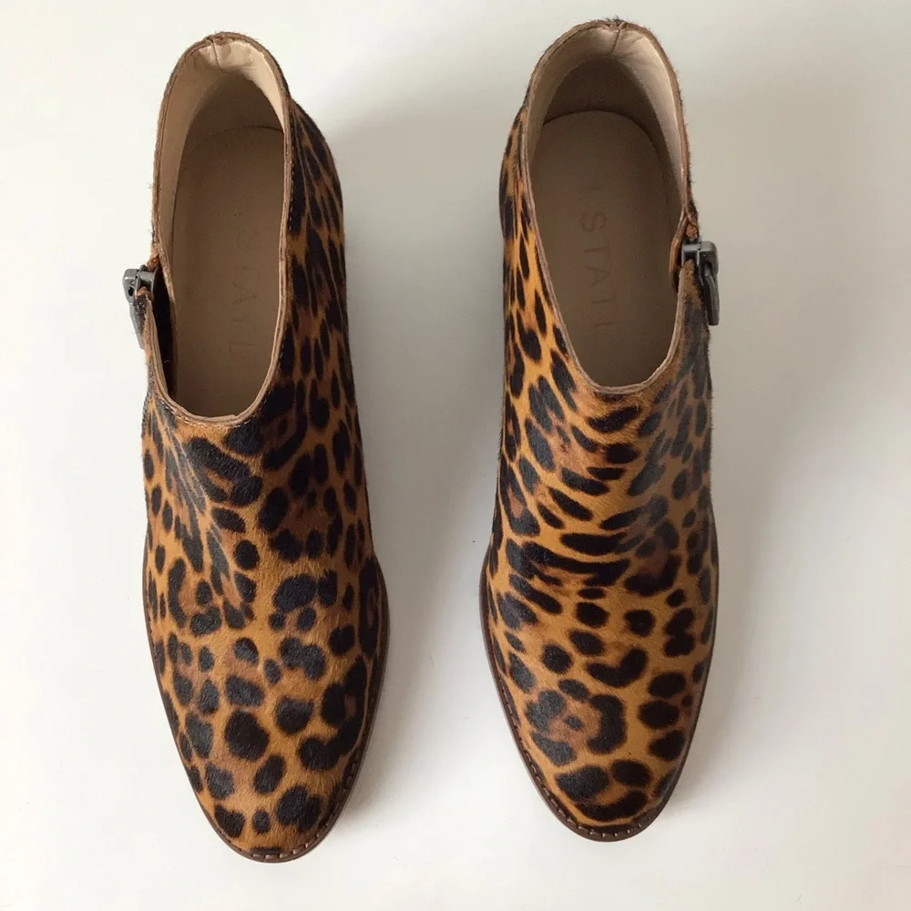 1. State Rosita Brown Leather Ankle Bootie 8.5 NWOT